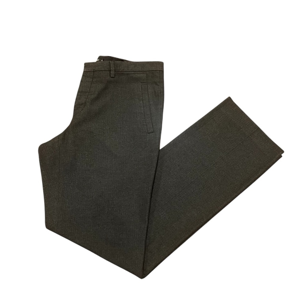 Filippa K Men’s Herringbone Flat Front Straight Fit Trouser Pants Charcoal 34
